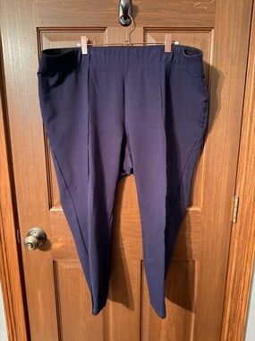Ava & Viv Navy Stretch Ankle Pants